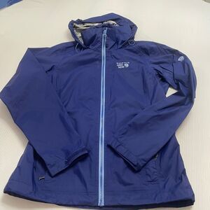 Mountain Hardwear Dark Blue Hooded Finder Parka Women's Size S/P Small
